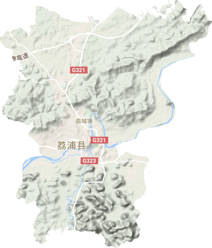 荔城镇地形地图