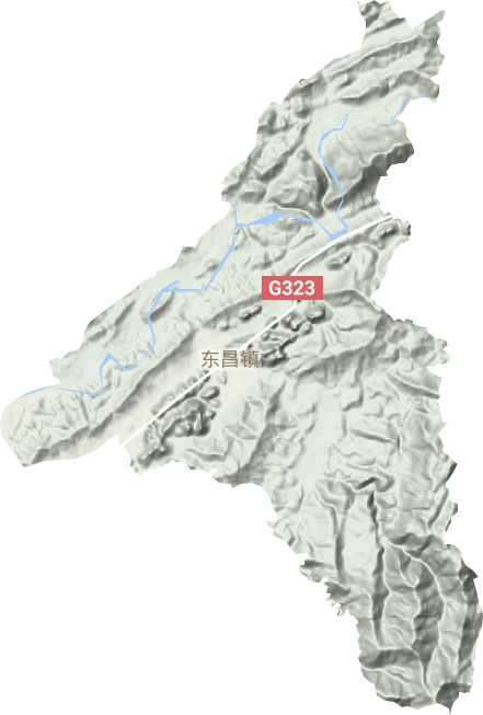 东昌镇地形地图