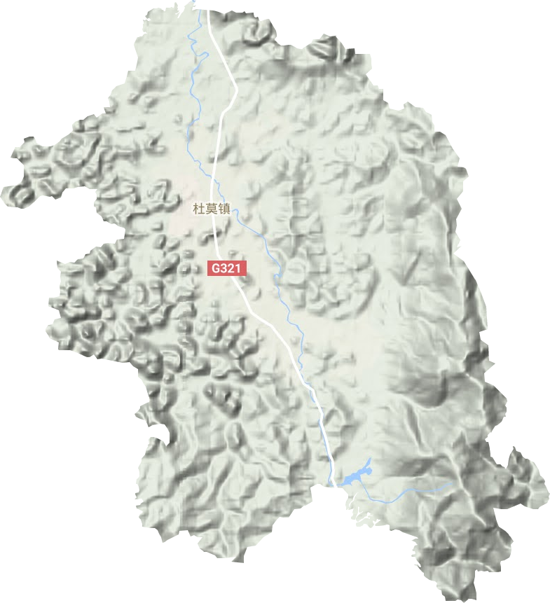 杜莫镇地形地图
