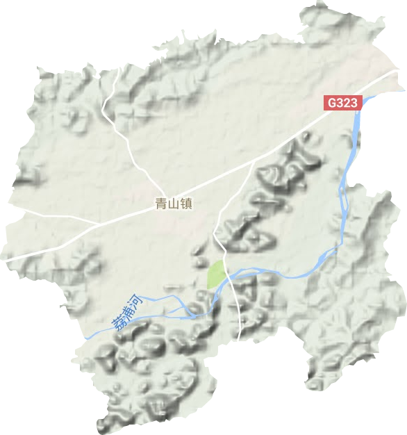 青山镇地形地图