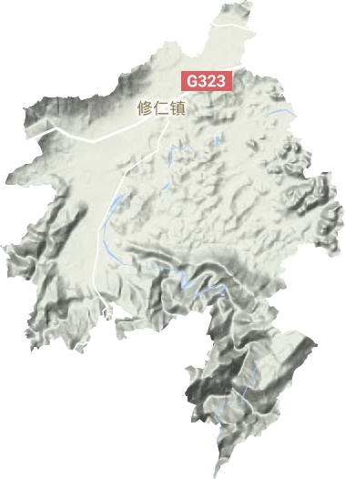 修仁镇地形地图