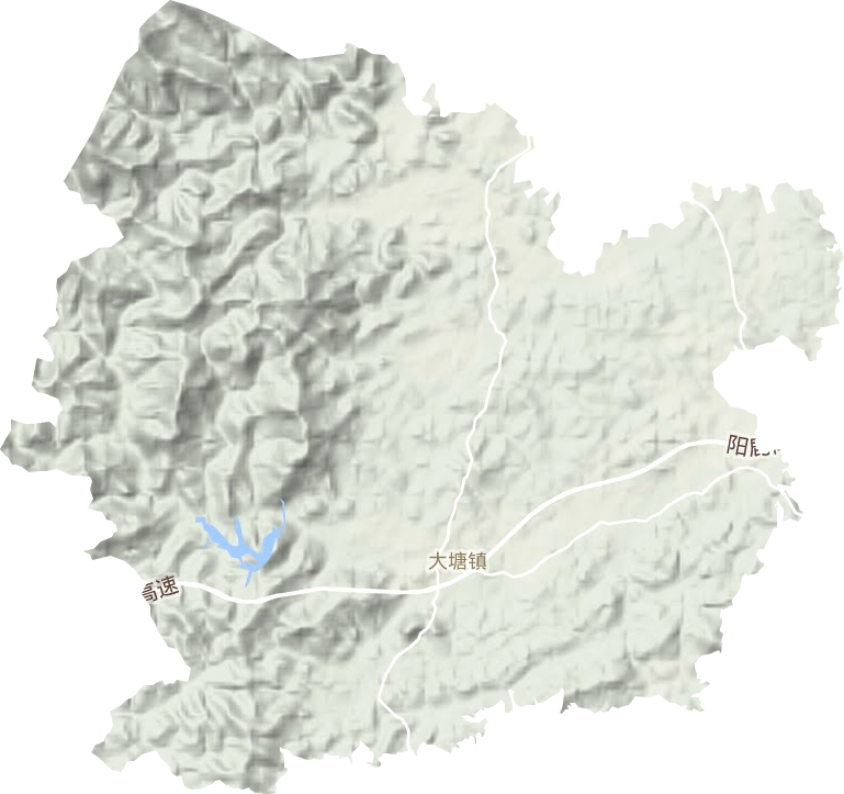 大塘镇地形地图