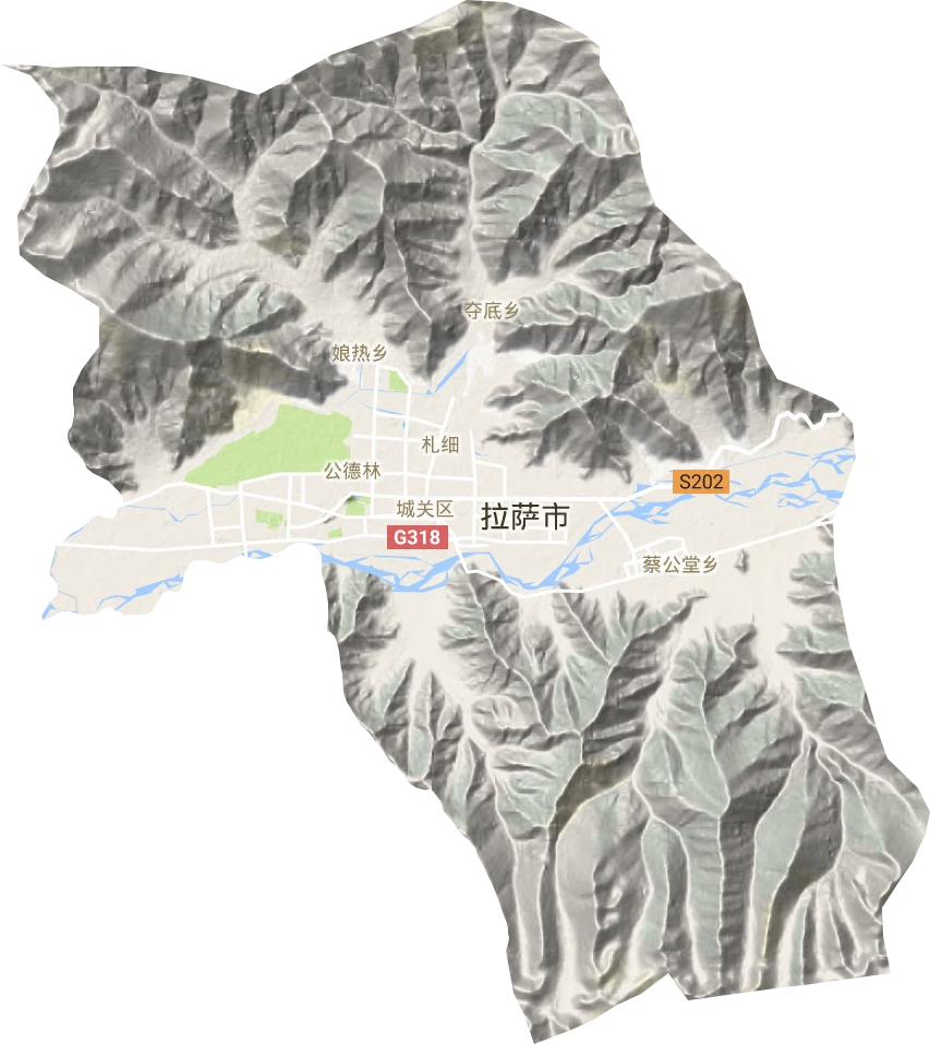 城关区地形地图