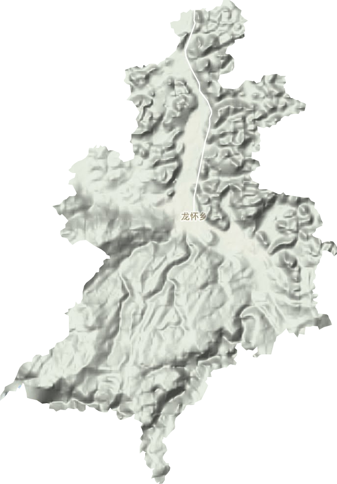 龙怀乡地形地图