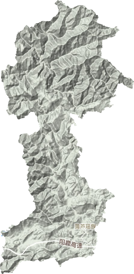 蒲芦瑶族乡地形地图