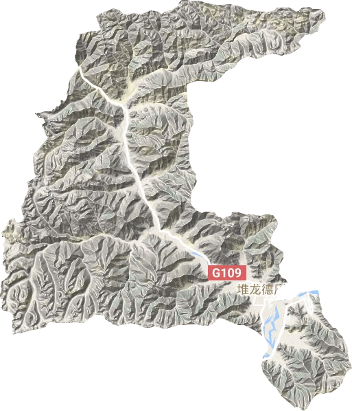 堆龙德庆区地形地图