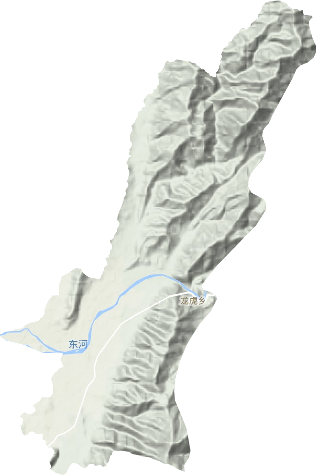 龙虎乡地形地图