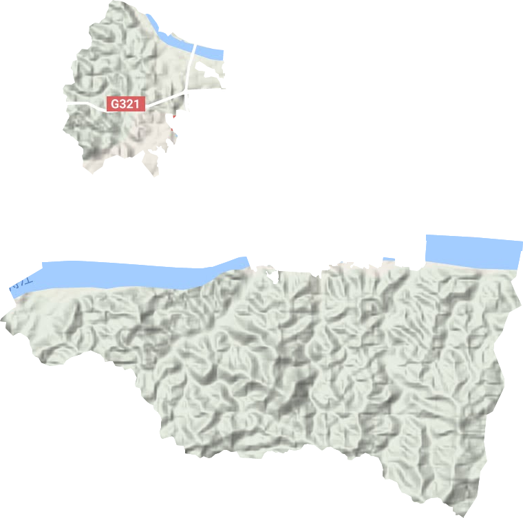 龙湖镇地形地图