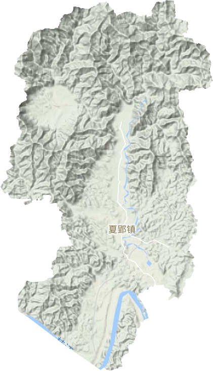 夏郢镇地形地图