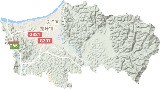 龙圩镇地形地图