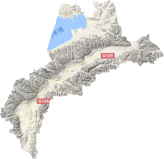 当雄县地形地图
