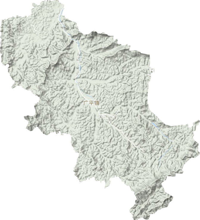 广平镇地形地图