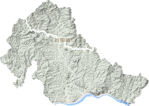 岭脚镇地形地图