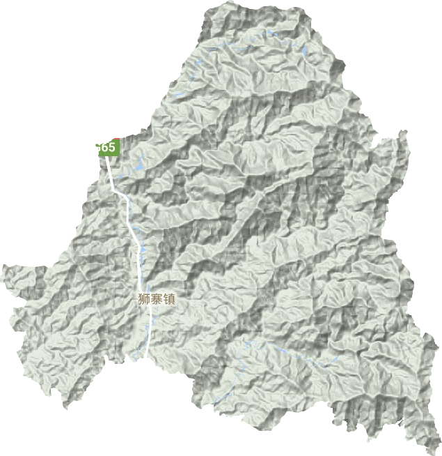 狮寨镇地形地图