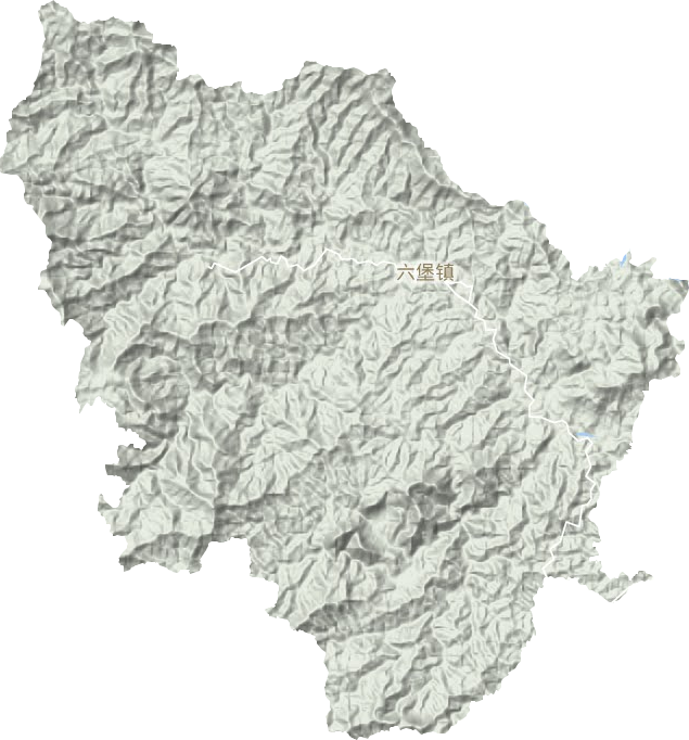 六堡镇地形地图