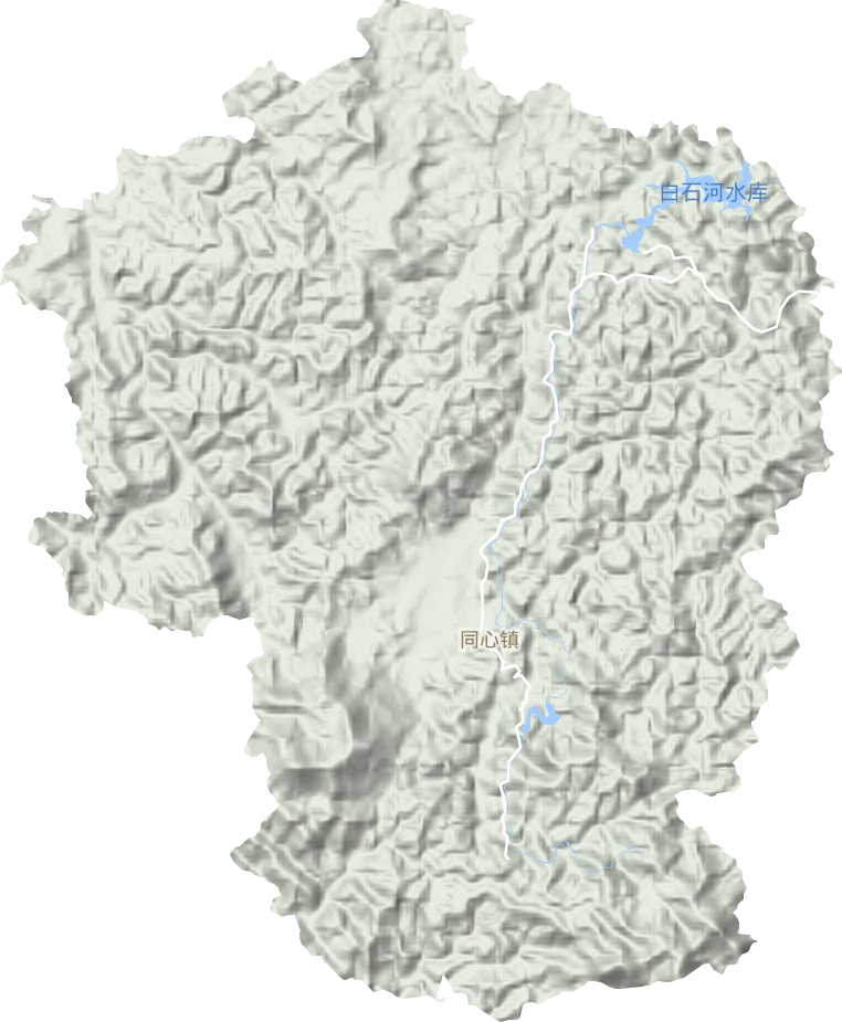 同心镇地形地图