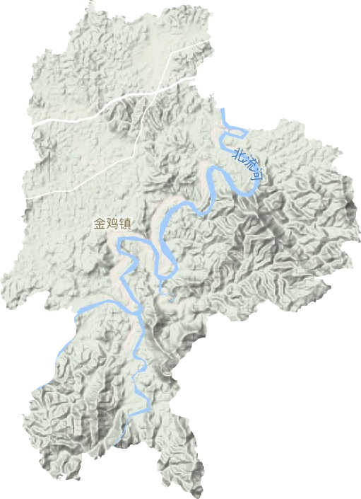 金鸡镇地形地图