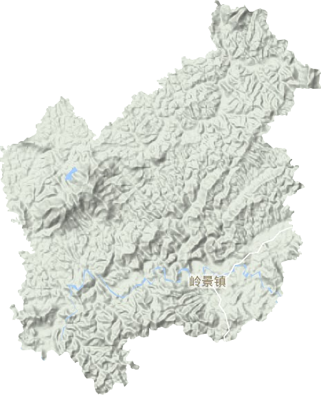 岭景镇地形地图