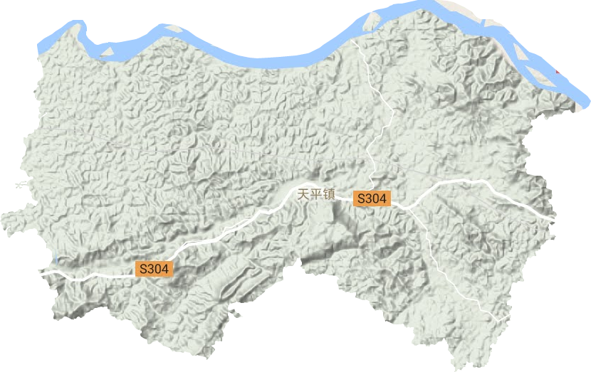 天平镇地形地图