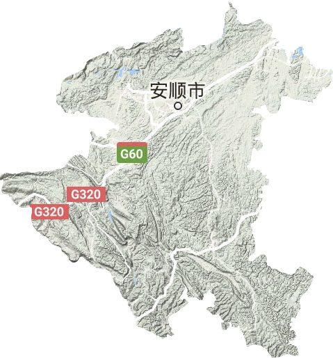 安顺市地形地图