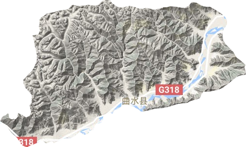 曲水县地形地图