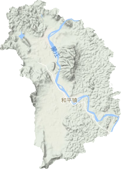 和平镇地形地图