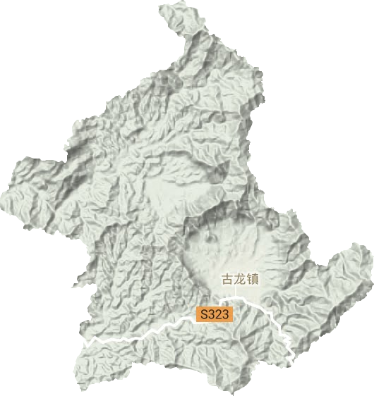 古龙镇地形地图