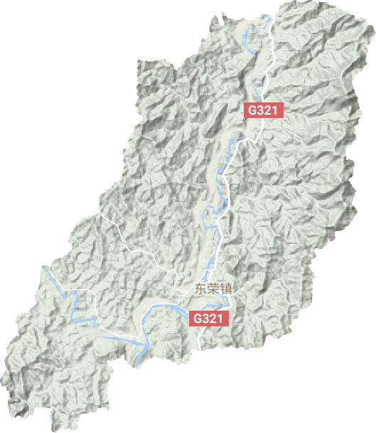 东荣镇地形地图