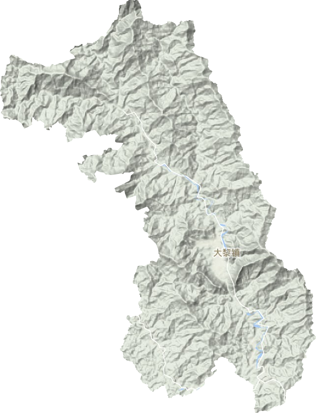大黎镇地形地图