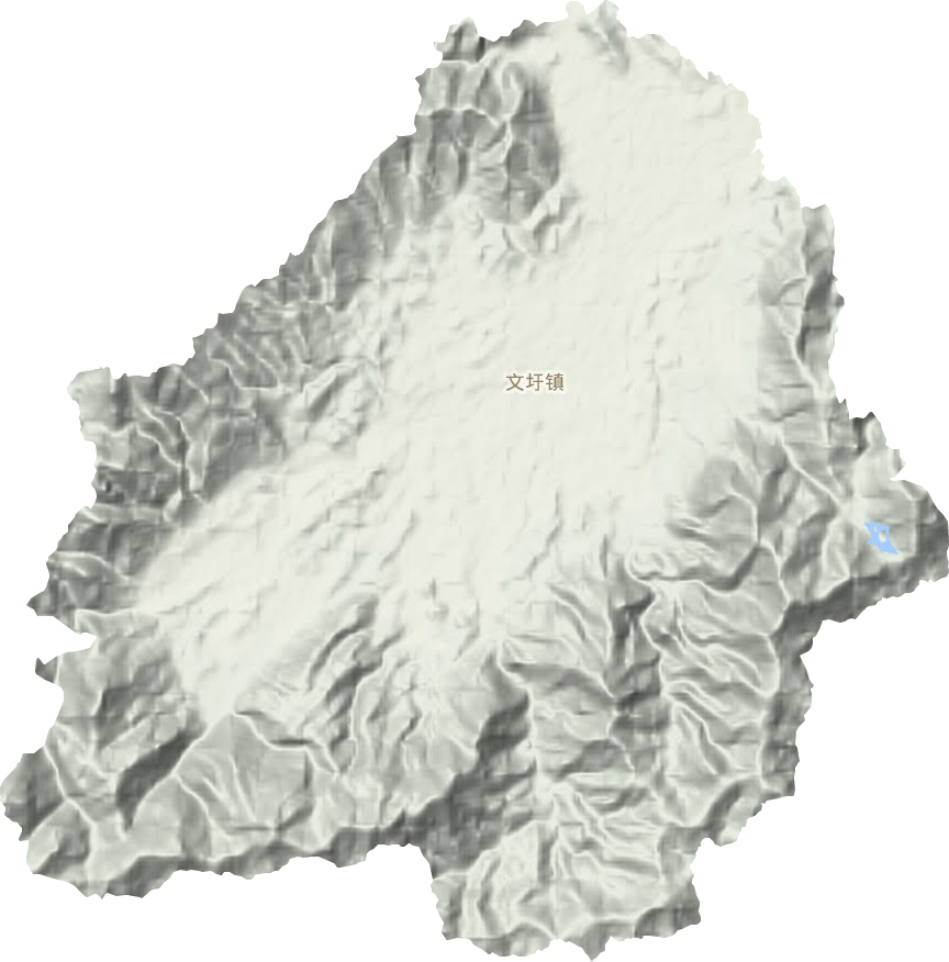 文圩镇地形地图