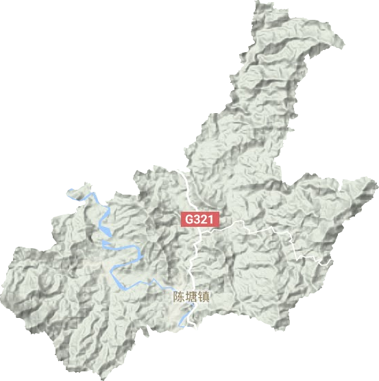 陈塘镇地形地图