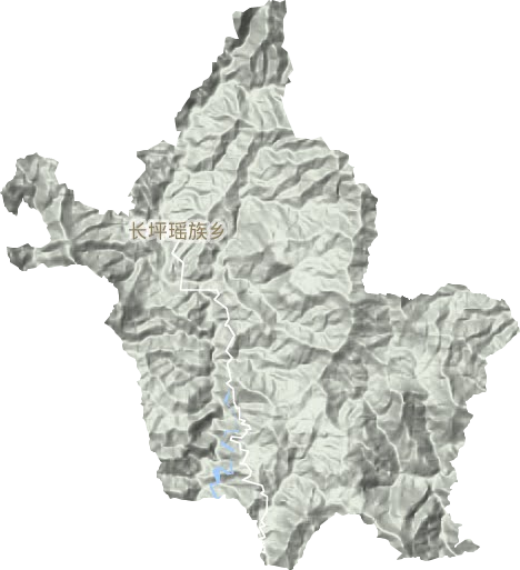 长坪瑶族乡地形地图