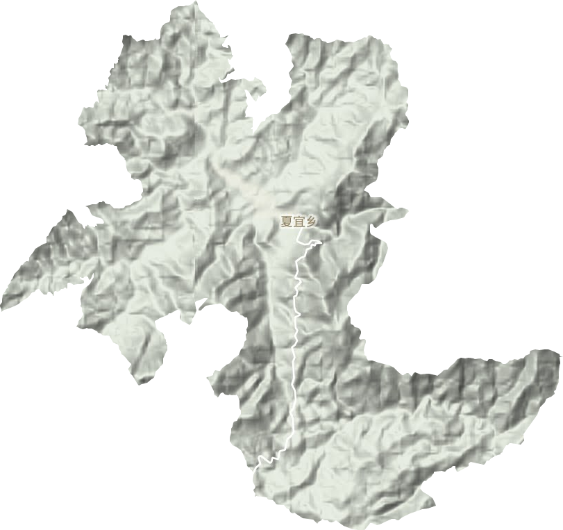 夏宜瑶族乡地形地图