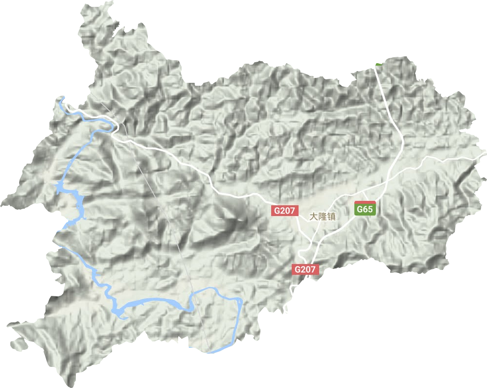 大隆镇地形地图