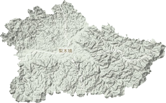 梨木镇地形地图