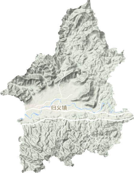 归义镇地形地图