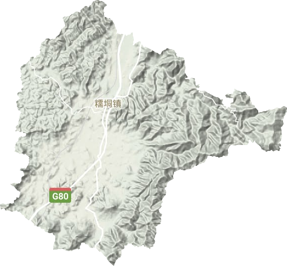 糯垌镇地形地图