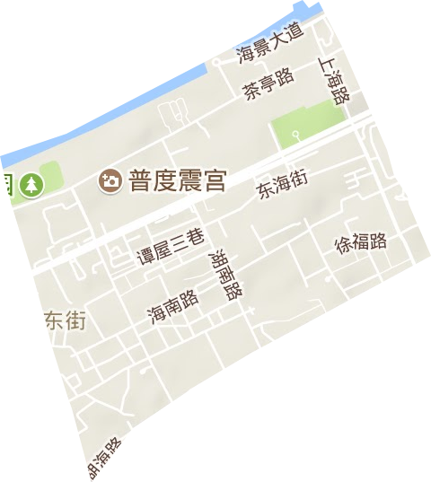 东街街道地形地图