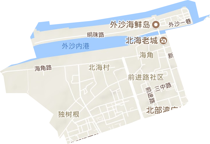 海角街道地形地图