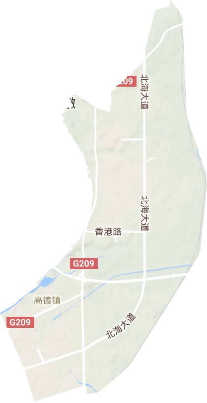 高德街道地形地图