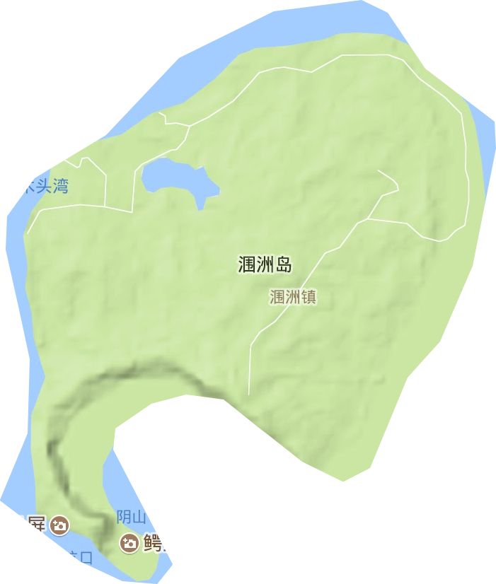 涠洲镇地形地图