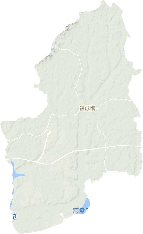 福成镇地形地图
