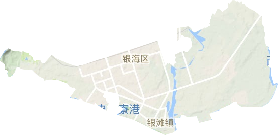 银滩镇地形地图