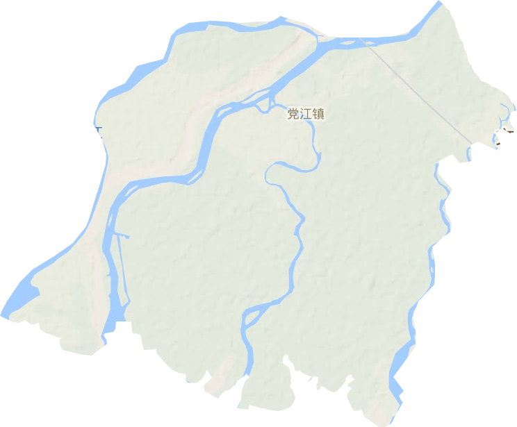 党江镇地形地图