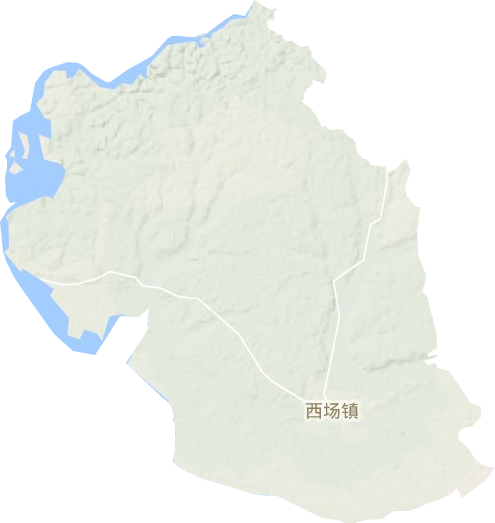 西场镇地形地图