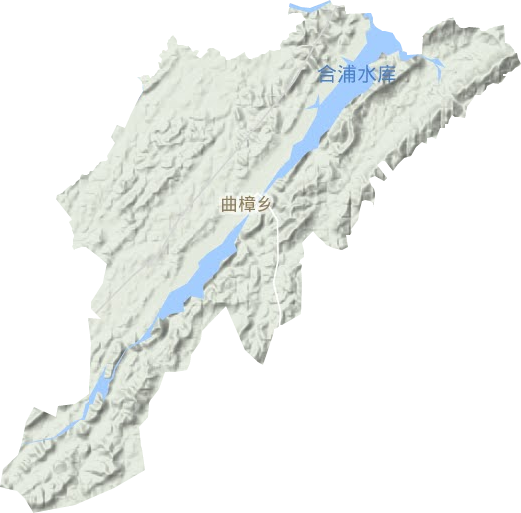 曲樟乡地形地图