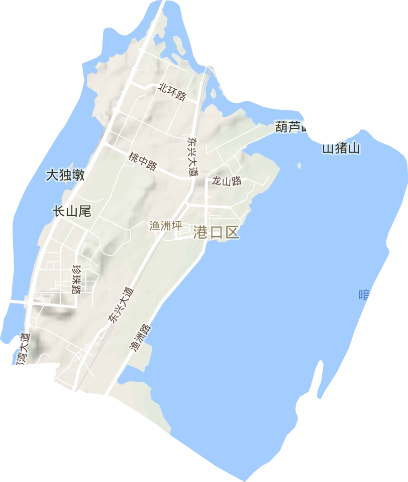 渔州坪街道地形地图