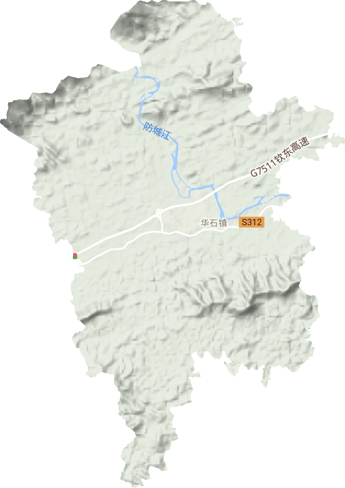 华石镇地形地图
