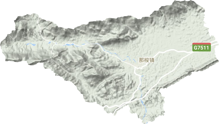 那梭镇地形地图