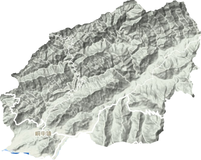 峒中镇地形地图